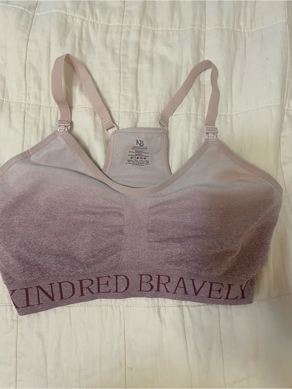 Kindred Bravely Mauve Nursing & Pumping Wireless Bra - Picture 4 of 8